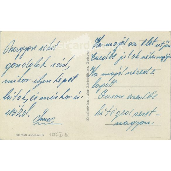 1956 - Éva Ruttkai and Soós Imre actors in the movie Liliomfi Photo sheet, postcard. (2791002)