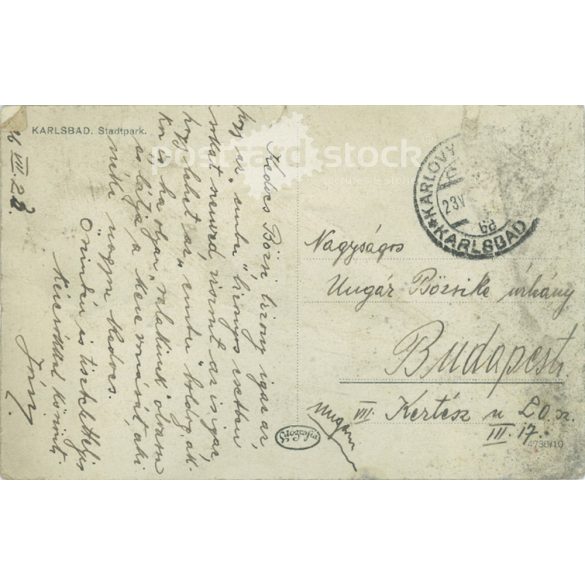 1926 - Karlsbad. City park. Photo sheet, postcard. (2791022)