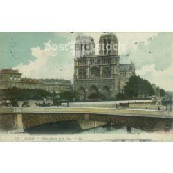   1911 - Paris. Notre Dame. Colored photo sheet, postcard. (2791037)