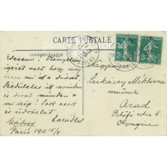 1911 - Paris. Notre Dame. Colored photo sheet, postcard. (2791037)