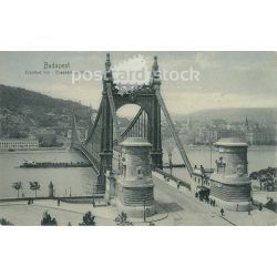   1910 – Budapest. Erzsébet Bridge. Photo sheet, postcard. (2791039)