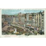 1905 - Genoa. Piazza Caricamento.Colored photo sheet, postcard. (2791051)
