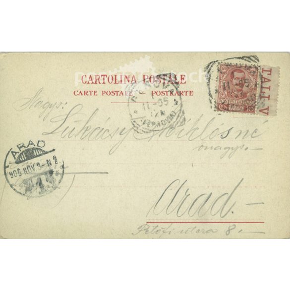 1905 - Genoa. Piazza Caricamento.Colored photo sheet, postcard. (2791051)