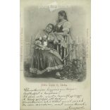 1899 - Blaha Lujza and Sárika. With Arad stamp. Embossing. Publisher: Stengel & Co., Dresden u. Berlin. Photo sheet, postcard. (2791052)