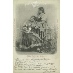   1899 - Blaha Lujza and Sárika. With Arad stamp. Embossing. Publisher: Stengel & Co., Dresden u. Berlin. Photo sheet, postcard. (2791052)