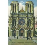 Paris. Notre-Dame Cathedral. Lévy et Neurdein Réunis, Paris, France, 1920–1932 (Printer, Publisher). Colored photo sheet, postcard. (2791057)