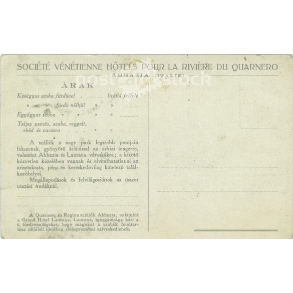 Abbazia. Hotel Regina. Colored photo sheet, postcard. (2791066)