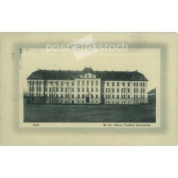   1915 - Győr. Royal Hungarian State High School for Girls. With embossed frame. Colored photo sheet. Photo sheet, postcard. (2791070) 