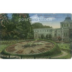   1912 - Budapest. Margaret Island flower clock. Colored photo sheet, postcard. (2791071)