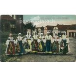 Girls from Toroczko. Photograph of a Transylvanian court photographer.Colored photo sheet, postcard. (2791074)