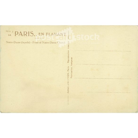 Paris. Notre-Dame Cathedral. Photo sheet, postcard. (2791078)