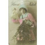 1918 - Merry Christmas greeting card. (2791105)