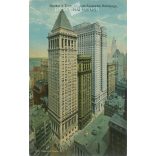 1915 - Bankers Trust Co. and Equitable Buildings. New York City. Colored photo sheet, postcard.(2791136)