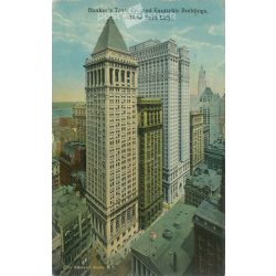   1915 - Bankers Trust Co. and Equitable Buildings. New York City. Colored photo sheet, postcard.(2791136)