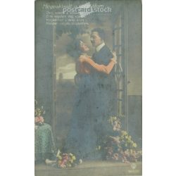   Romantic postcard with poetry. Colored photo sheet. (2791140)