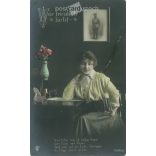 1916 - Romantic German postcard. Colored photo sheet. Colored photo sheet, postcard. (2791144)