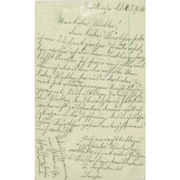 1916 - Romantic German postcard. Colored photo sheet. Colored photo sheet, postcard. (2791144)