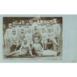   1915 - World War I, Austrian military group picture. Photo sheet, postcard. (2791147)