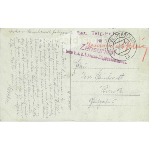 1915 - World War I, Austrian military group picture. Photo sheet, postcard. (2791147)