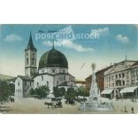 1922 - Pécs, Széchényi Square. Colored photo sheet, postcard. (2791148)
