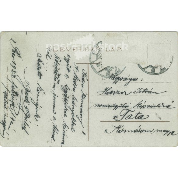 1922 - Pécs, Széchényi Square. Colored photo sheet, postcard. (2791148)