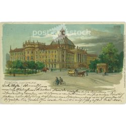   1900 - Munich. Palace of Justice. Lithographed postcard. (2791149)