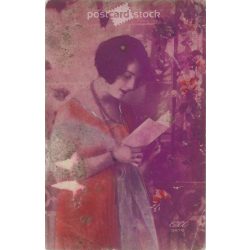 1928 - Romantic postcard. Colored photo sheet. (2791159)