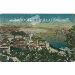  Budapest. View from Gellert Hill.Colored photo sheet, postcard. (2791164) 