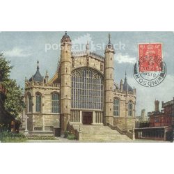   1949 - St. George’s Chapel. Windsor Castle.  Colored photo sheet, postcard. (2791166)