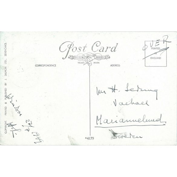 1949 - St. George’s Chapel. Windsor Castle.  Colored photo sheet, postcard. (2791166)