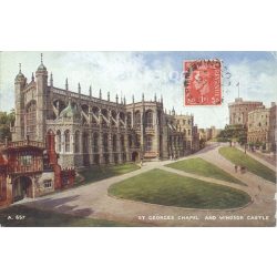   1949 - St. George’s Chapel and Windsor Castle. Colored photo sheet, postcard. (2791167)