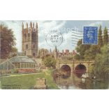 1949 - Magdalen College Bridge. Oxford. Colored photo sheet, postcard. (2791170)