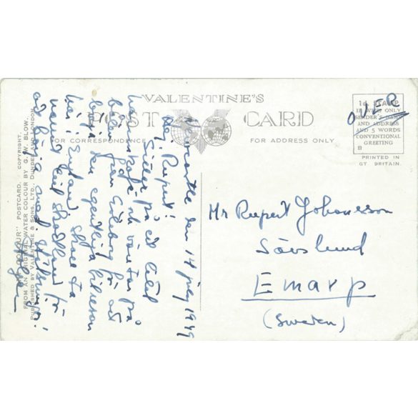 1949 - Waterfall, Jesmond Dene Park, Newcastle-upon-Tyne. Colored photo sheet, postcard. (2791173)