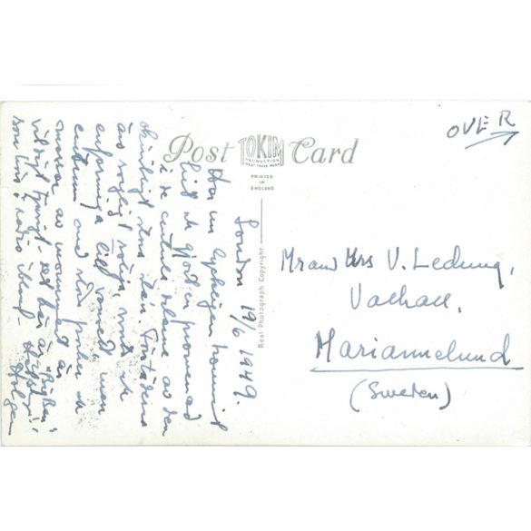 1949 - London. Big Ben. Photo sheet, postcard. (2791178)