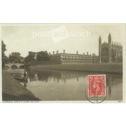   1949 - Cambridge. King’s & Clare Colleges. Photo sheet, postcard. (2791180)
