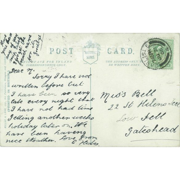 1905 - Miss Marie Studholme actress. Colored photo sheet, postcard. (2791187)