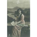 1913 - Romantic postcard. Colored photo sheet. (2791209)