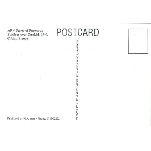 Spitfires above Dunkirk 1940. Colored photo sheet, postcard. (2791220)