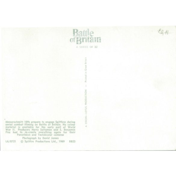 Messerschmitt 109s. Photo sheet, postcard. (2791224)