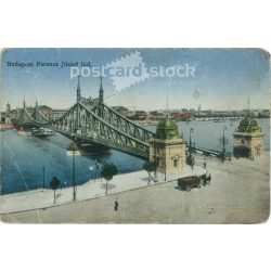   Budapest. Ferencz József bridge. Today: Szabadság híd (Bridge of Freedom) Colored photo sheet, postcard. (2791246)