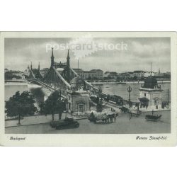   1925 - Budapest. Ferencz József Bridge. Today: Szabadság híd (Bridge of Freedom) Photo sheet, postcard. (2791247)