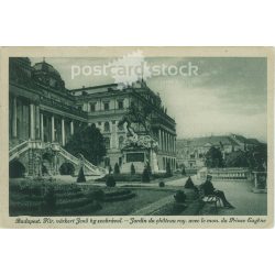   1925 - Budapest. Royal castle garden. Photo sheet, postcard. (2791248)