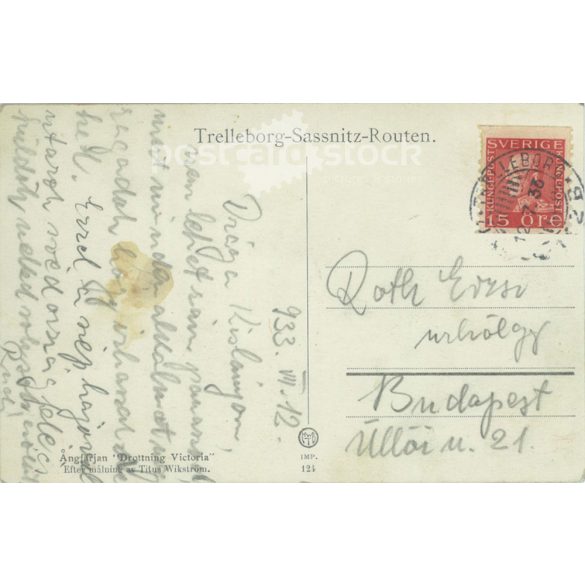 1933 - Trelleborg-Sassnitz roads. Photo sheet, postcard. (2791264)
