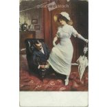 1916 - Kornél Spányik: Painting of a small favor. Postcard. (2791267)