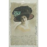 1910 - Romantic postcard. Colored photo sheet. (2791282)