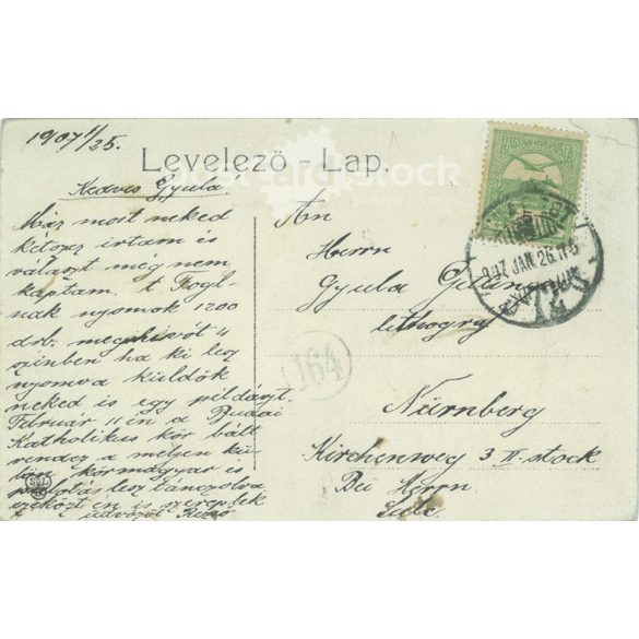 1907 - Budapest, Baross-utcza. Photo sheet, postcard. (2791284)