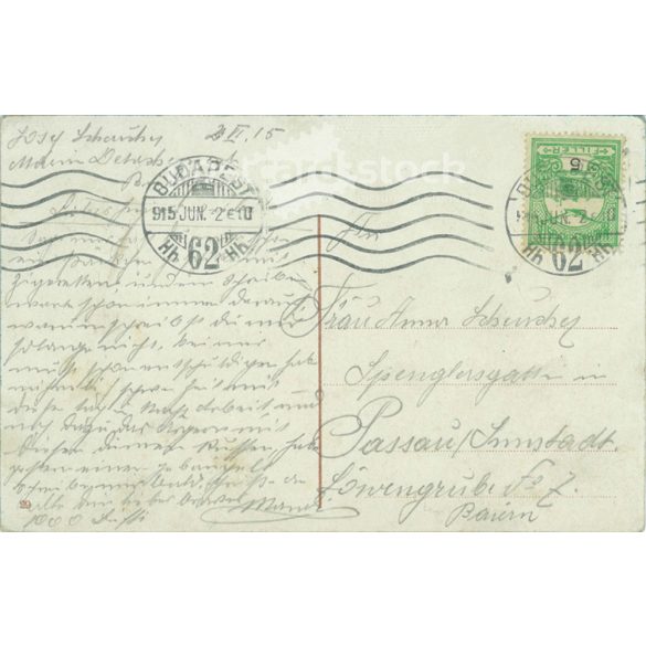 1915 - Budapest. Andrassy Street. Colored photo sheet, postcard. (2791287)