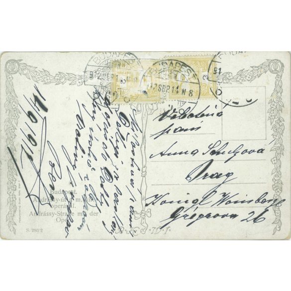 1912 - Budapest. Andrássy út at the Hungarian Royal Opera. Postcard. (2791315)