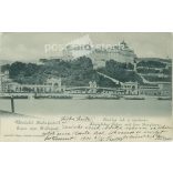 1900 - Greetings from Budapest. Royal residence and Várkkert bazár (Castle bazaar). Photo sheet, postcard. (2791316)