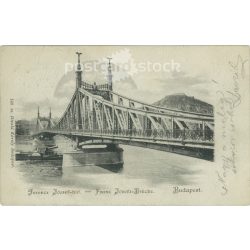   1901? - Budapest. Ferencz József Bridge. Today: Szabadság híd (Bridge of Freedom). Photo sheet, postcard. (2791320)